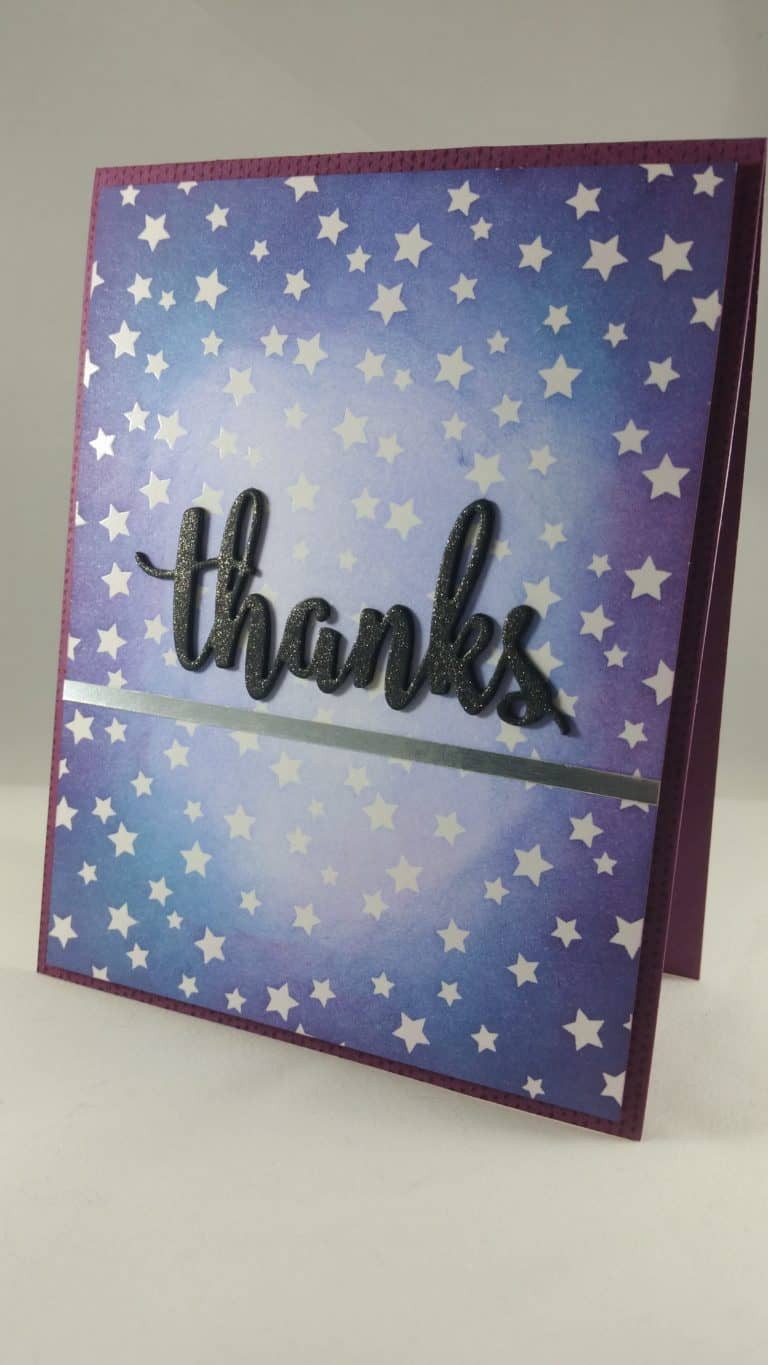 Distress Ink Blended Thanks Card