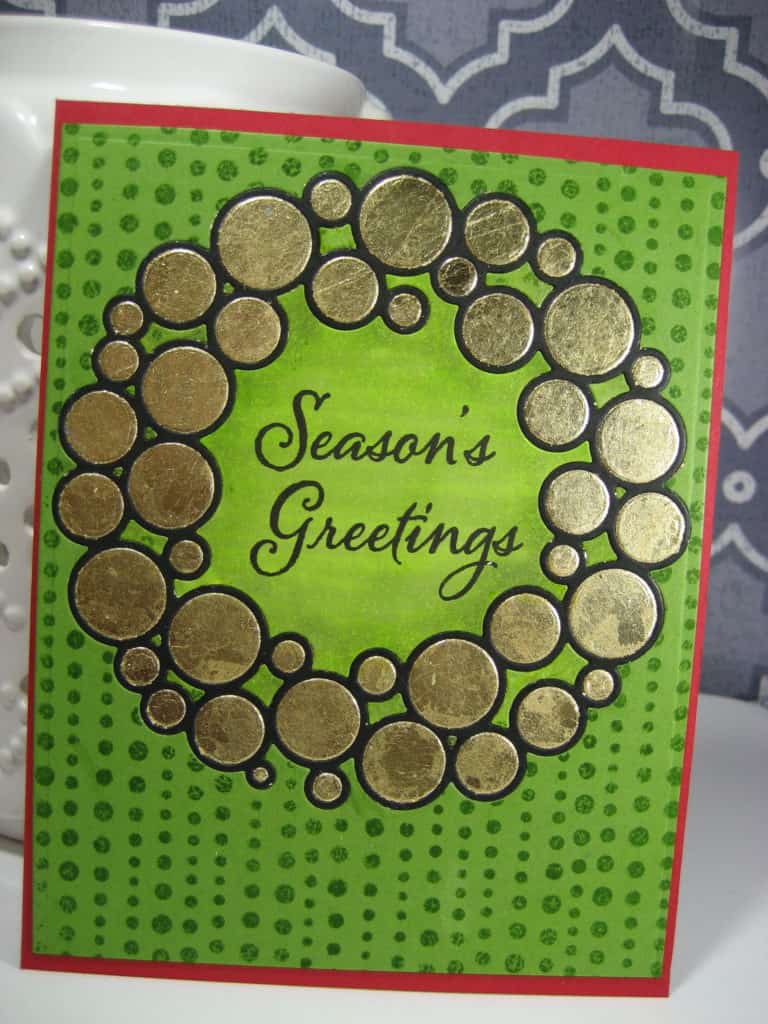 Season’s Greetings in Black & Gold Christmas Card