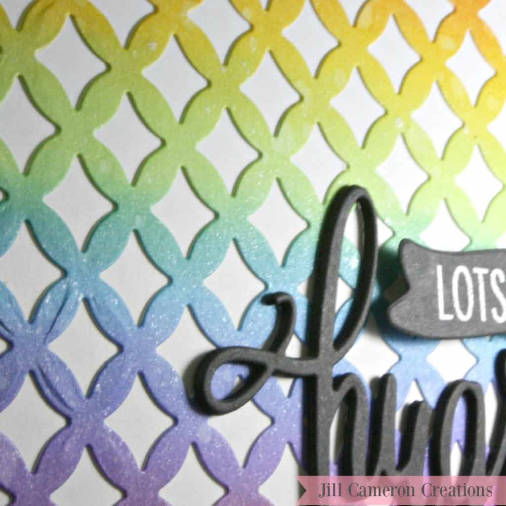 How to Create a Rainbow Ink Blended Background Card with Hero Arts Stamps and Dies