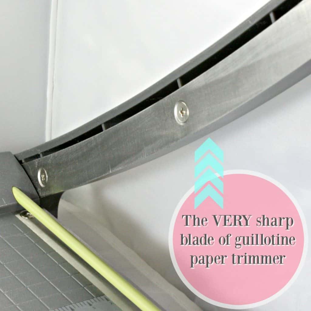 Guillotine Paper Trimmers cutting arm