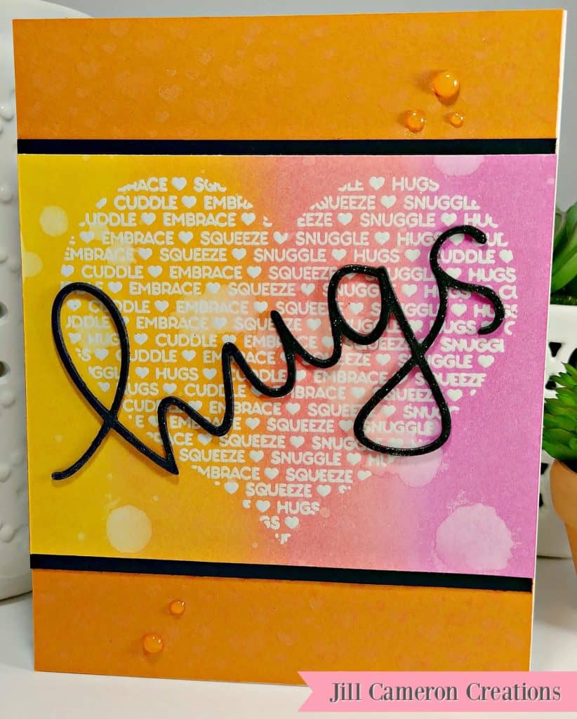Hearts and Hugs Emboss Resist Card