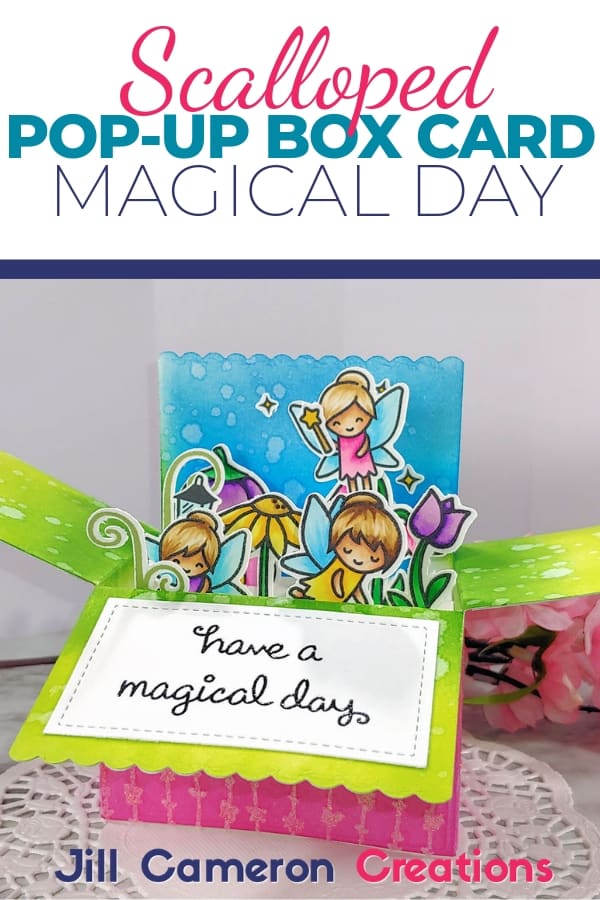 Lawn Fawn created a Scalloped Pop-up Box Card die a while back and it's still one of my most favorite interactive cards to create. See how easy this card is to create over on my blog! #handmadecard #lawnfawn #interactivecard