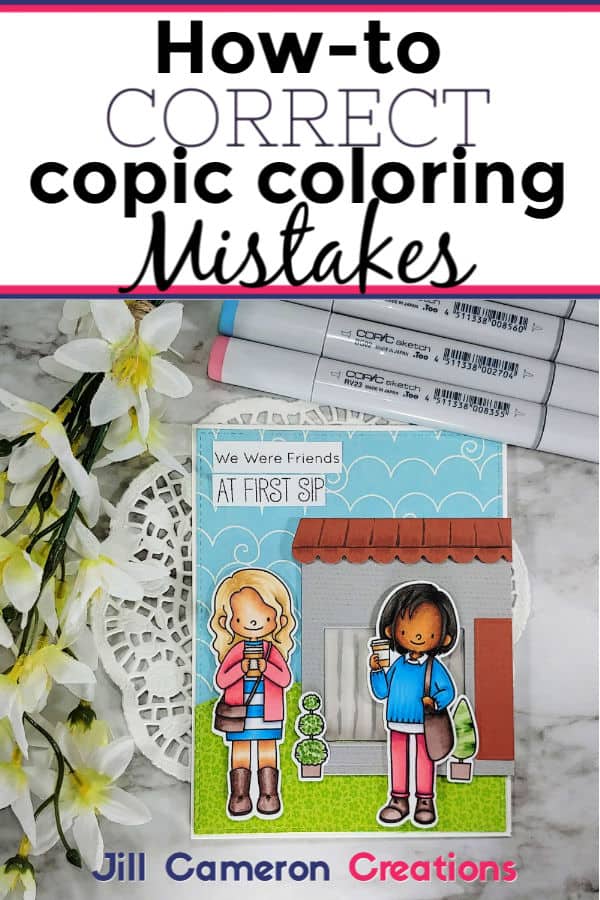 Copic markers are pretty forgiving when it comes to correcting mistakes. Check out this blog post on how easy it is. #copiccoloring #handmadecard #diycard