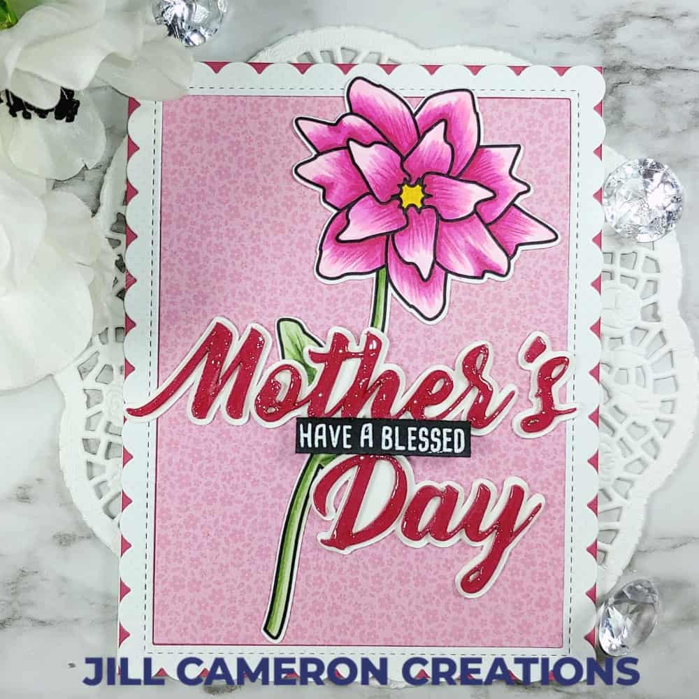 Mother's day card with free print and cut