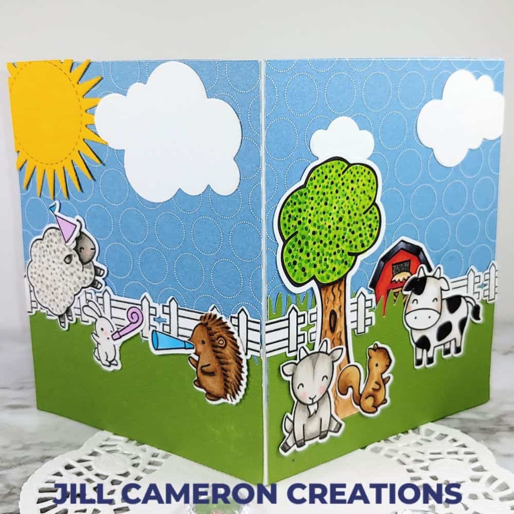 3D box card full back