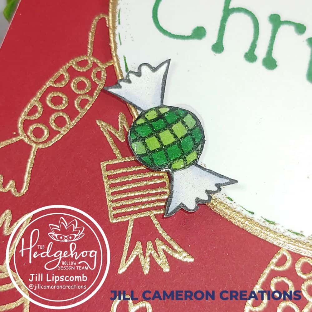 an old school christmas card using the hedgehog hollow november monthly kit