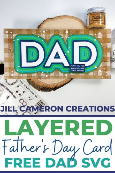 Layered Dad Slimline Card free SVG Cut File