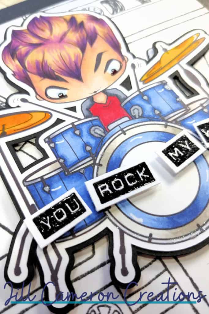 You Rock My World Copic Coloring with The Greeting Farm and Concord & 9th