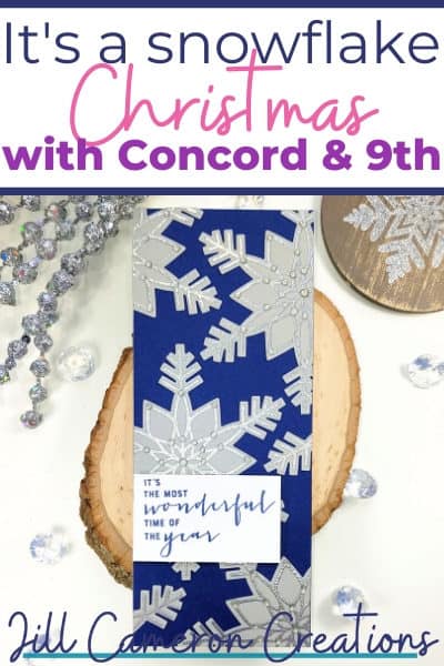 Snowflake christmas cards with concord & 9th snowflake turnabout and snow flurry