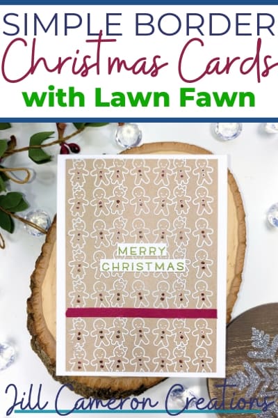 simple border christmas cards with lawn fawn simply celebration winter