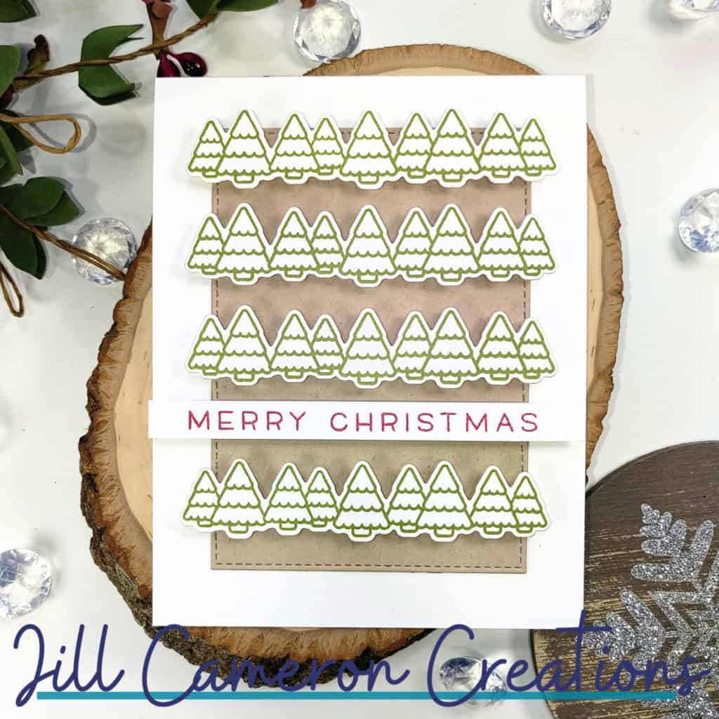 simple border christmas cards with lawn fawn simply celebration winter