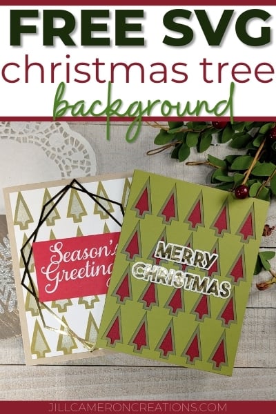 Christmas Tree SVG Background for Cards