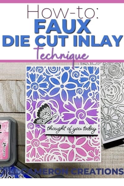 How to Easy Faux Die Cut Inlay Technique cover