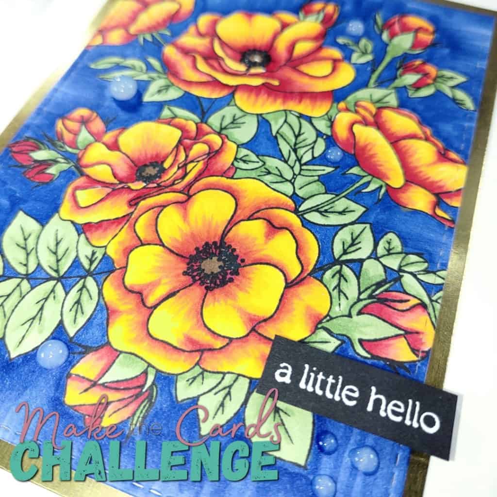 Make the Cards Challenge 5 - Color Challenge Red, Blue, Gold