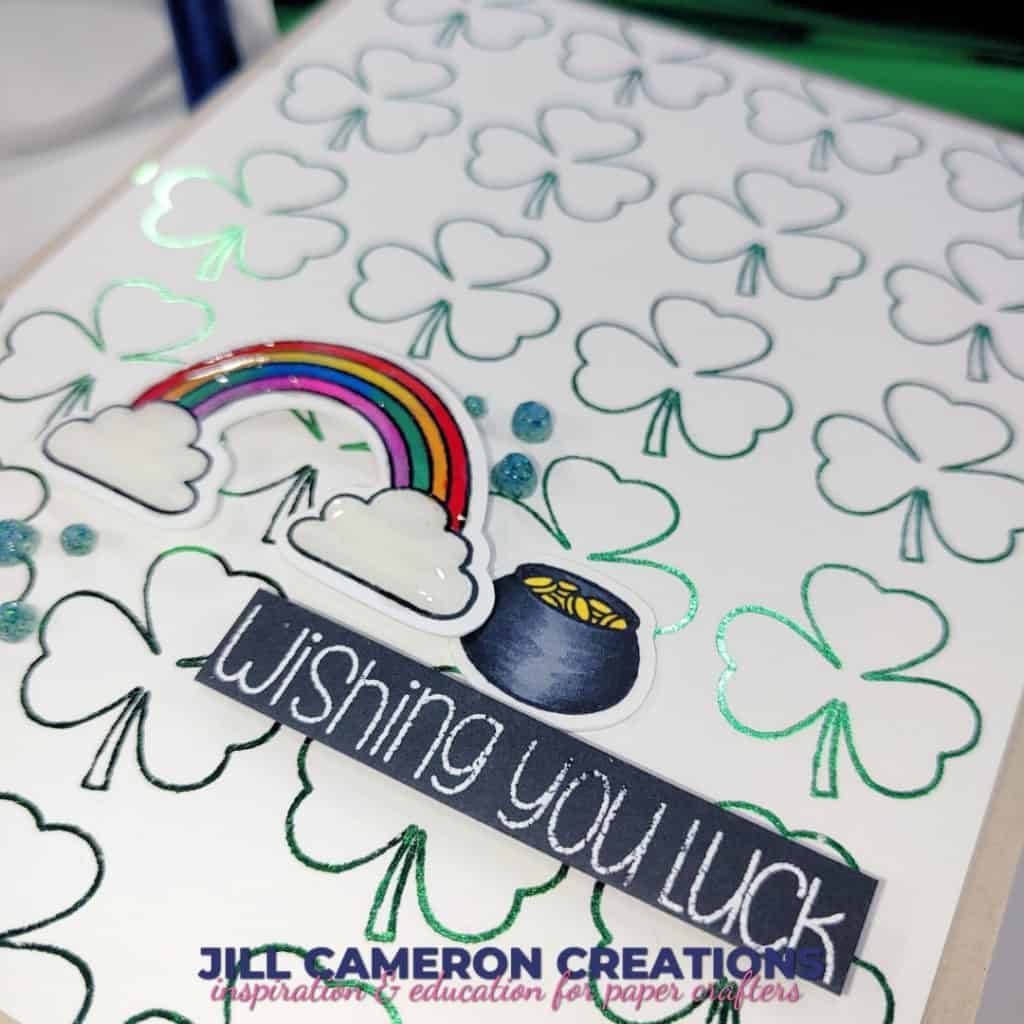 Shamrock Foil SVG Background for cards and scrapbooks