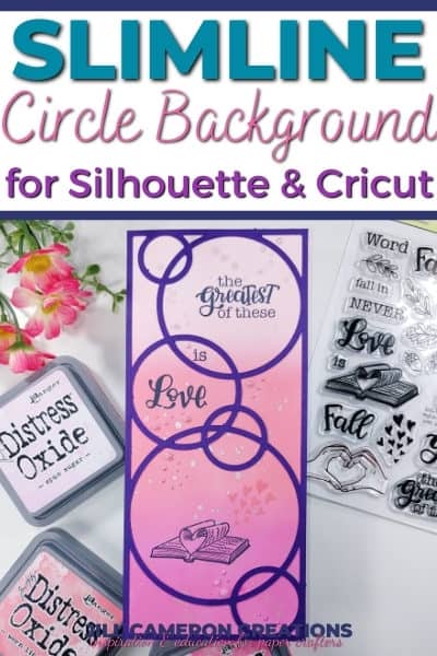 Slimline Circle Background SVG for Silhouette & Cricut