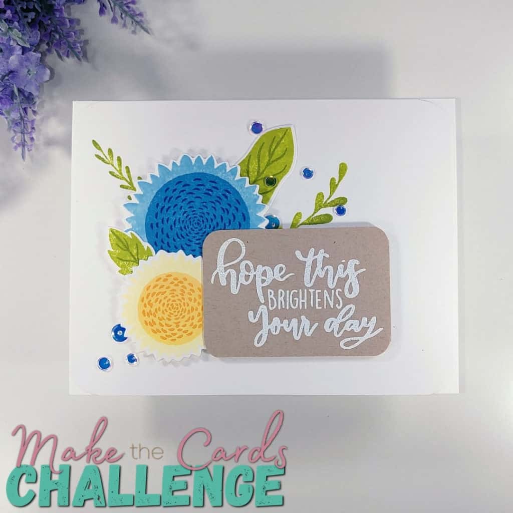 Layered Stamped and Die Cut Flower Card