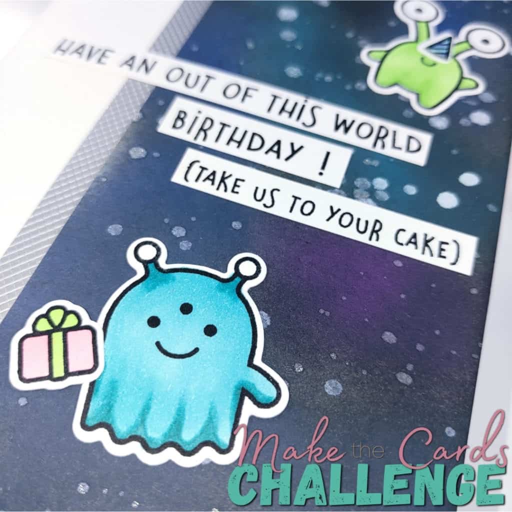 Slimline Space Birthday Card