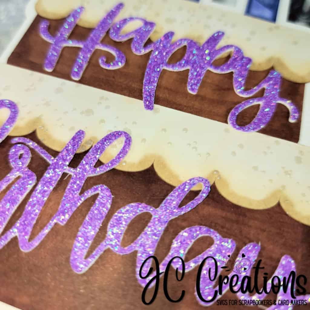 Birthday Cake SVG Shaped Card