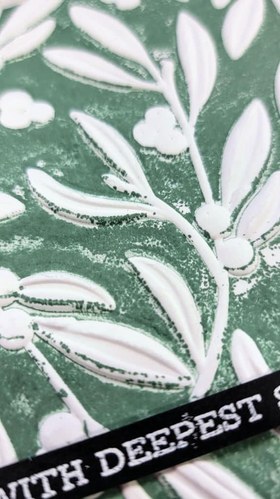 Use an embossing folder as a background stamp