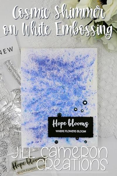 Cosmic Shimmer on White Embossing